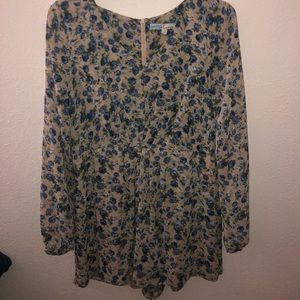 Blue Rose Romper